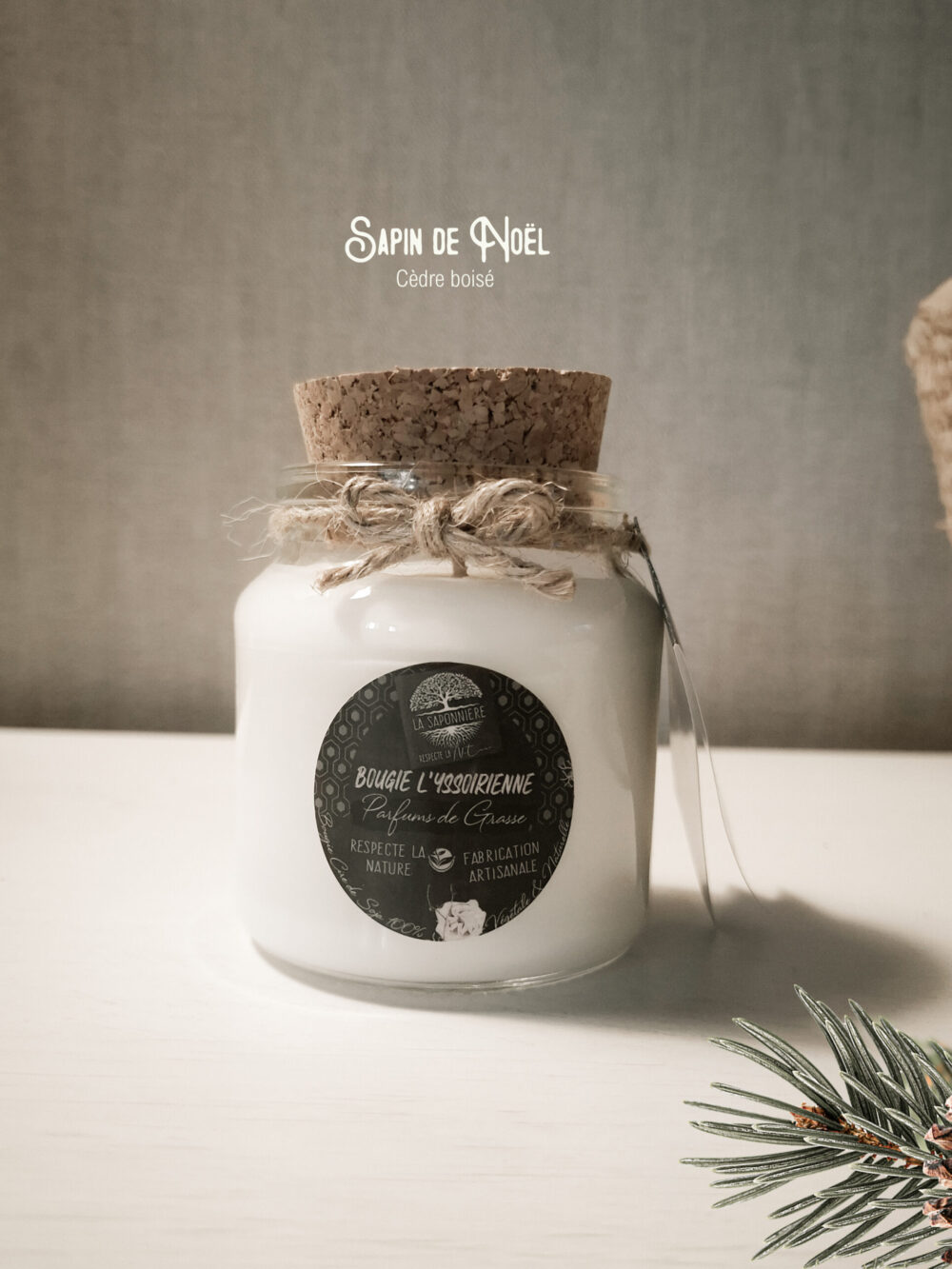 Bougie Sapin de Noel la Saponniere